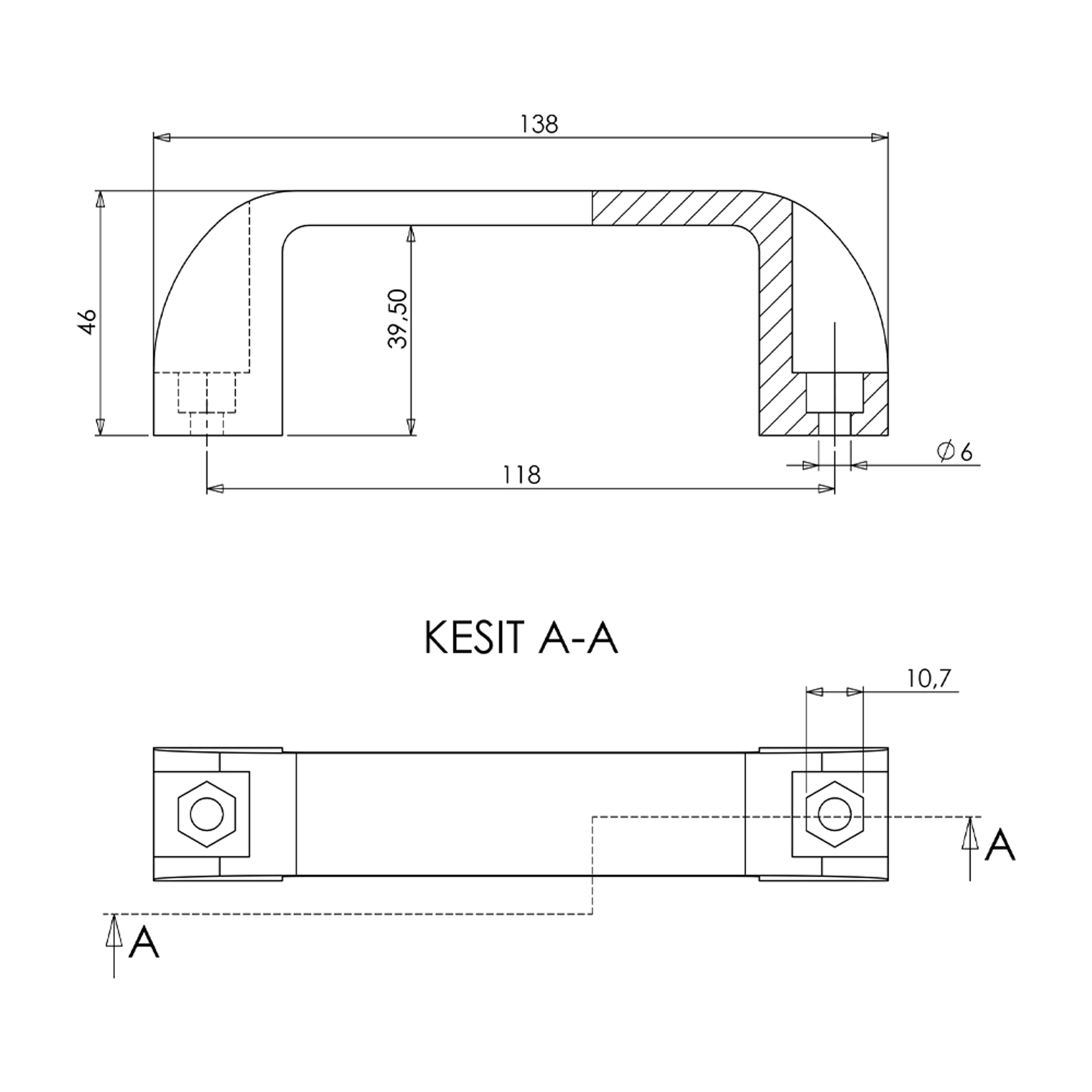 G0007 - B08.A01 - Küçük Kapak Kulpu