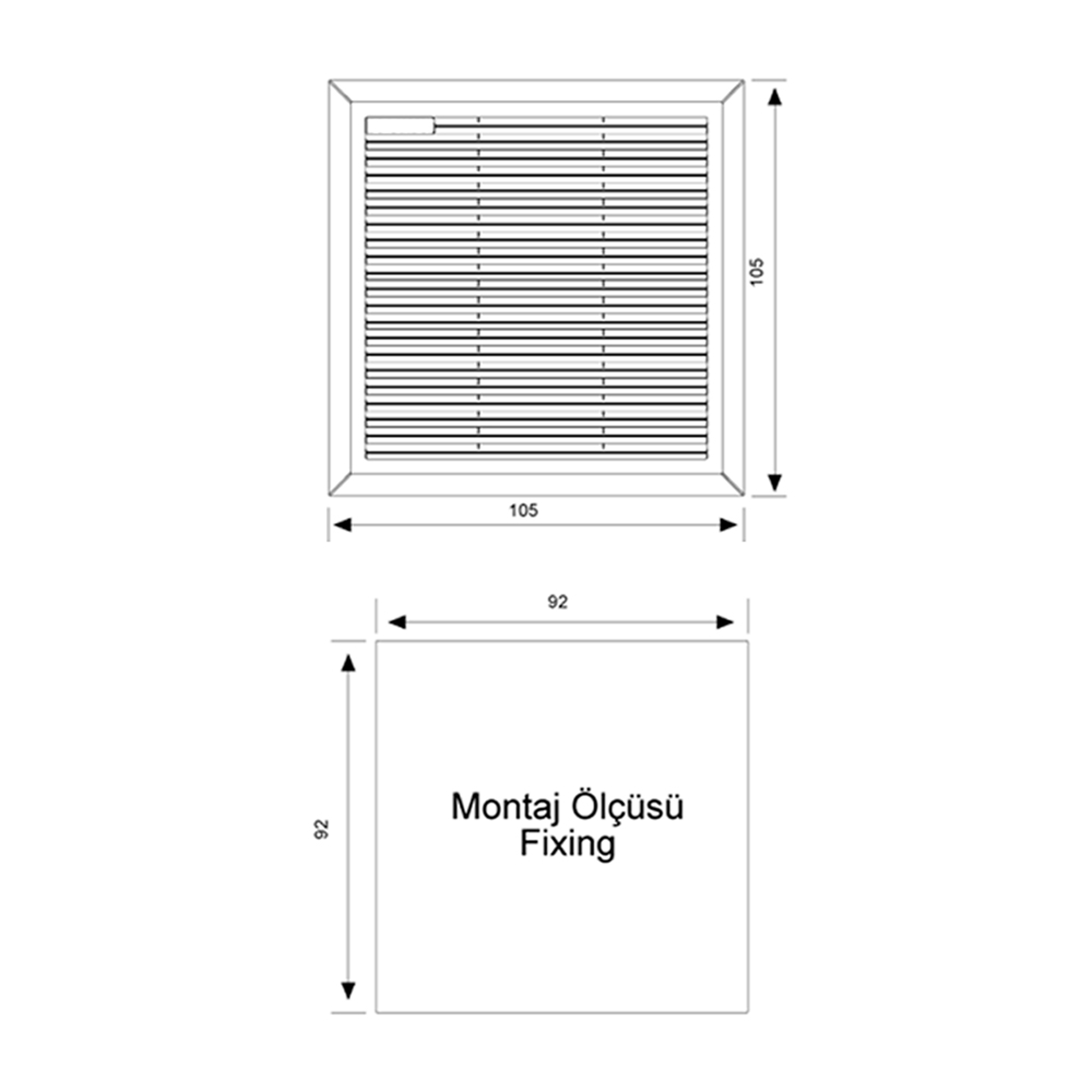 H0003 - 105-105 Havalandırma Panjuru