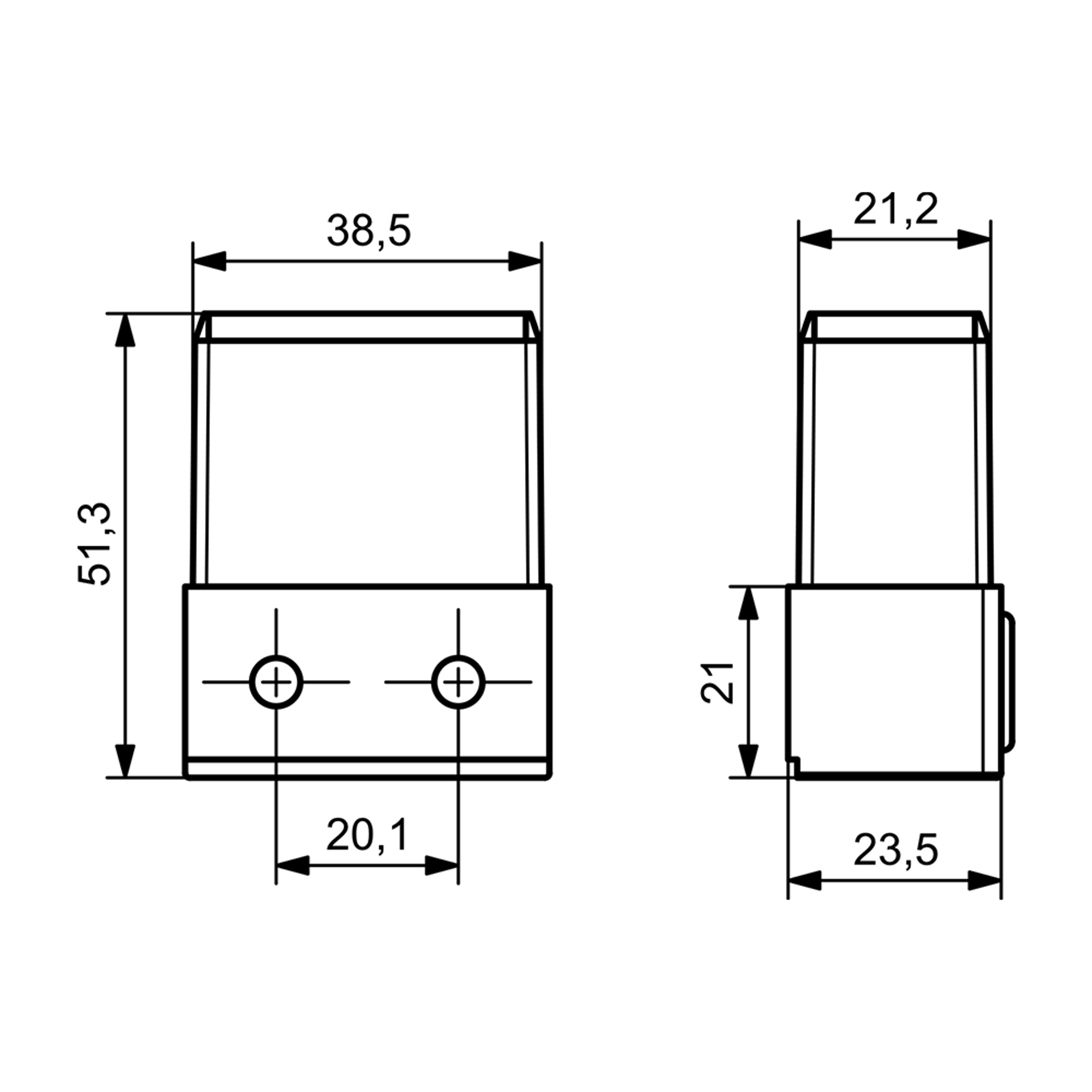 OP0008 - 40 mm Çift Delikli Ara Profil Ucu OP0008 - 40 mm Çift Delikli Ara Profil Ucu