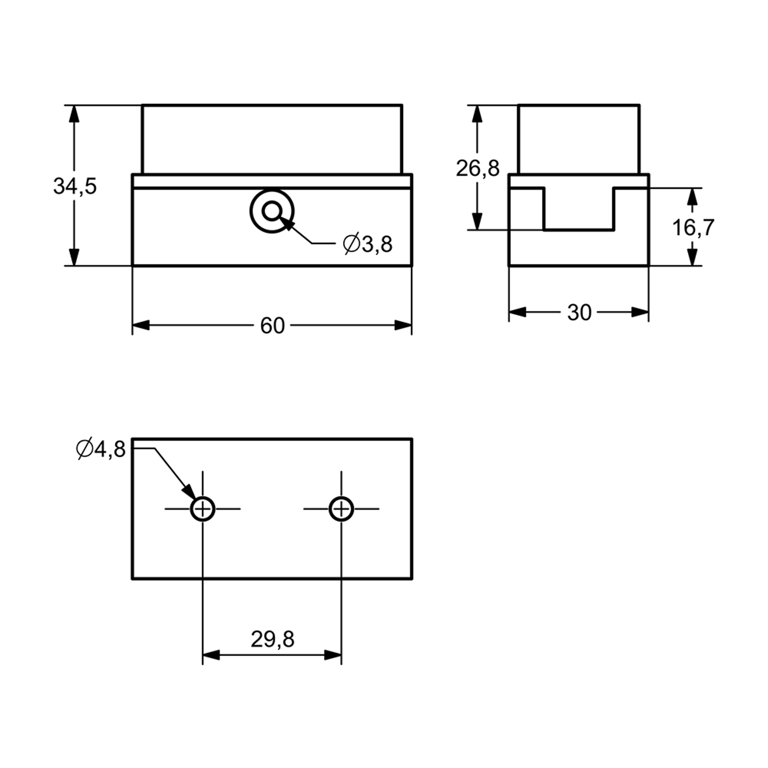 OP0010 - 30-60-5 mm Ara Profil Ucu