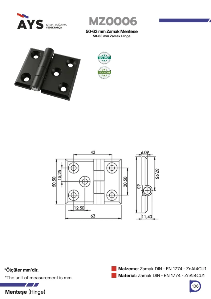 Catalogue page · MZ0006