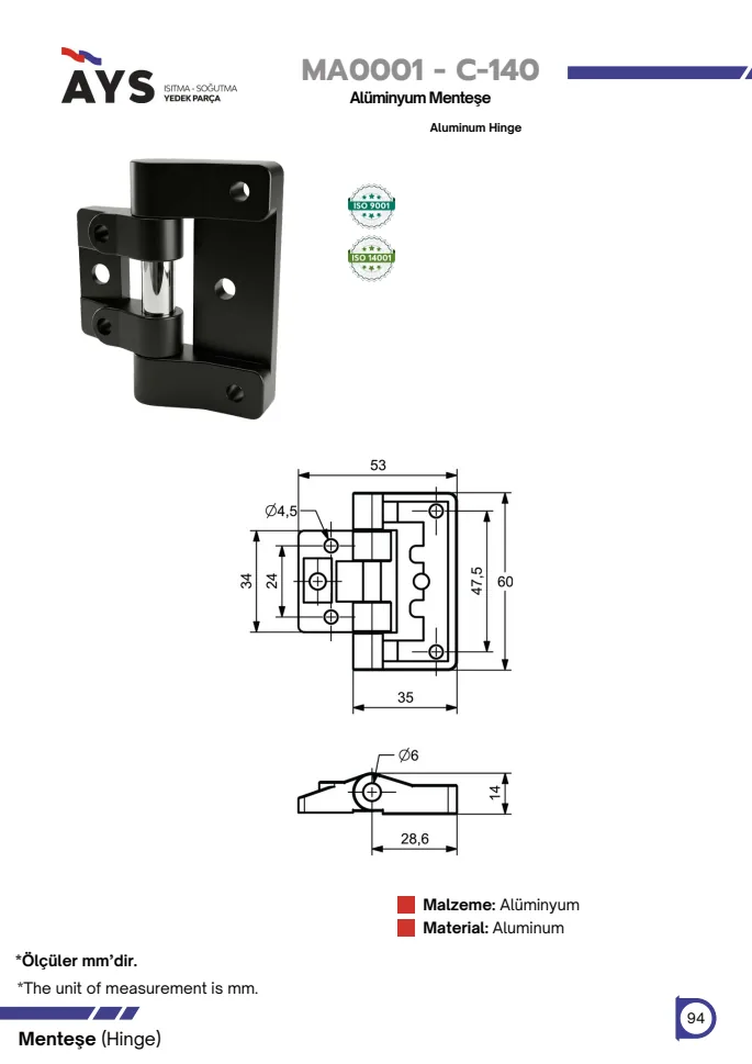 Katalog sayfası · MA0001